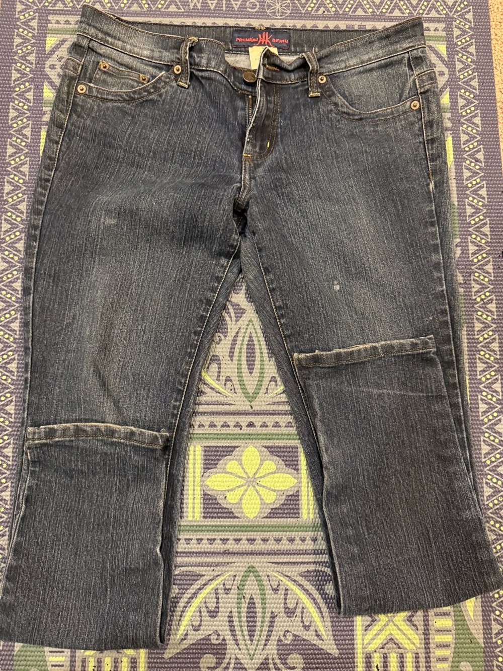 Straight-Leg Dark Wash Jeans